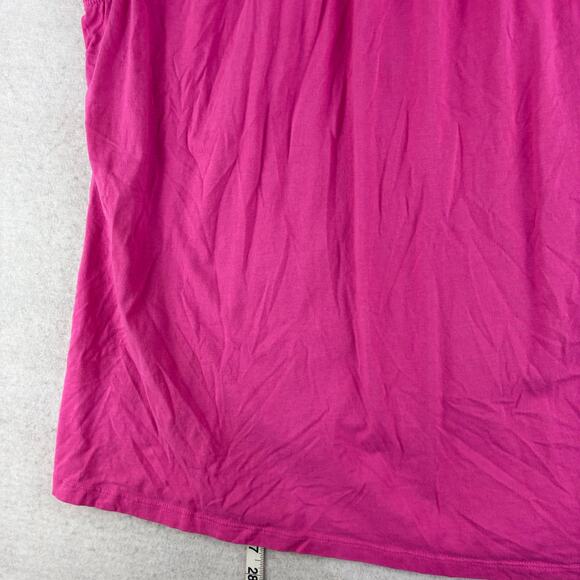 Preswick & Moore Sleeveless Blouse Women's 2X Bubblegum Pink 100% Cotton Stretch - Picture 2 of 8